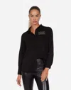 Lauren Moshi Sloane Crystal Love Skull In Black
