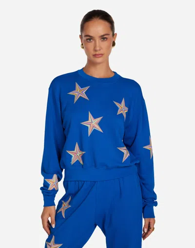 Lauren Moshi Spalding Color Pinwheel  Stars In Vibrant Blue