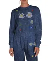 Lauren Moshi Spalding Daisy Happyface Pullover Top In Blue