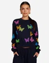 Lauren Moshi Spalding Neon Stud Butterflies In Blue