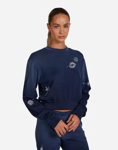 Lauren Moshi Spalding Tiger Elements In Navy Ombre