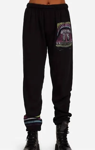 Lauren Moshi Tanzy Classic Musle Car Sweatpant In Black