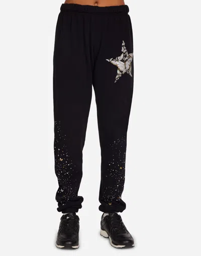 Lauren Moshi Tanzy Crystal Metallic Butterfly Star In Black