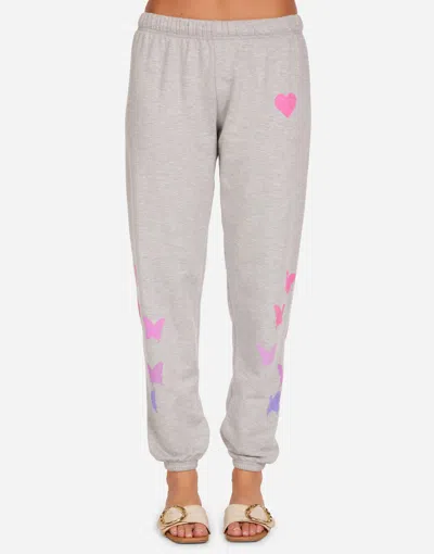 Lauren Moshi Tanzy Ombre Butterfly Heart In Gray