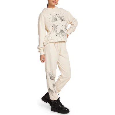Lauren Moshi Tanzy Stud Starburst Sweatpants In Neutral
