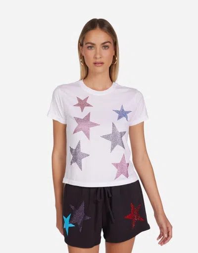Lauren Moshi Ursula Color Crystal Multi Stars In White