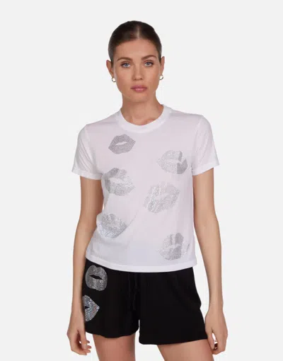 Lauren Moshi Ursula Crystal Multi Lips In White