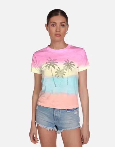 Lauren Moshi Ursula Crystal Palm Trees In Pastel Rainbow