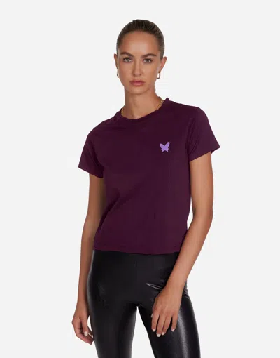 Lauren Moshi Ursula Ombre Butterfly Happyface In Burgundy