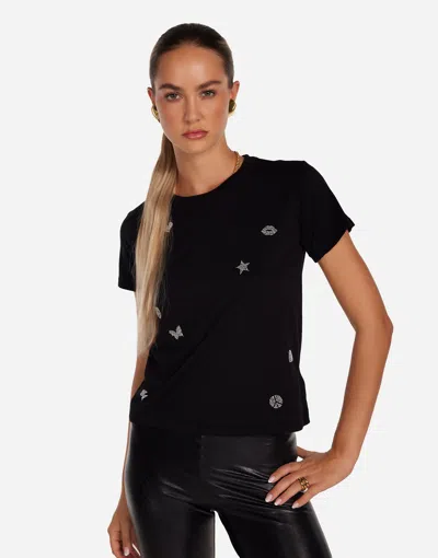 Lauren Moshi Ursula Pearl Hot Fix Elements In Black