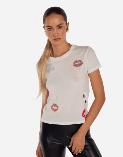 Lauren Moshi Ursula Stud Skulls & Lips In Milk