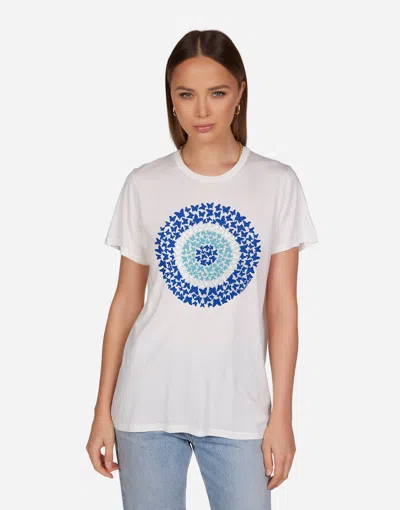 Lauren Moshi Wolf Butterfly Evil Eye In Milk
