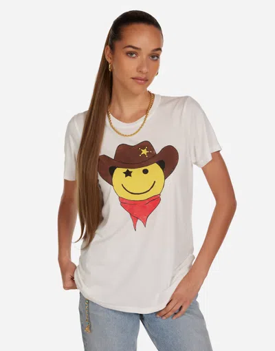 Lauren Moshi Wolf Cowboy Happyface In White