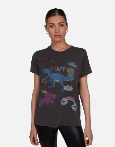Lauren Moshi Wolf Dino Elements In Vintage Black