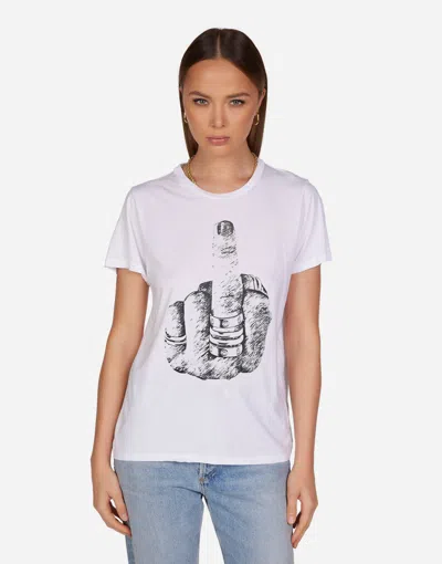 Lauren Moshi Wolf Fxck You In White