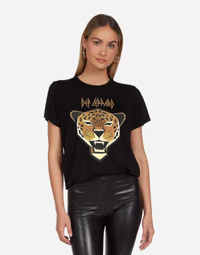 Lauren Moshi Wolf Geometric Def Leppard In Black