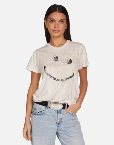 Lauren Moshi Wolf Happy Crystal Splatter In White
