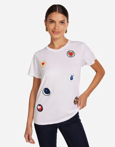 Lauren Moshi Wolf Hippie Patches In White