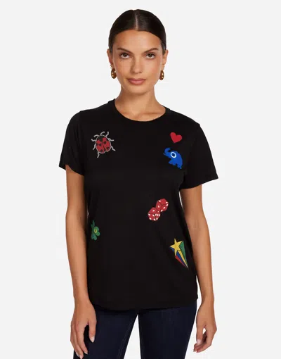 Lauren Moshi Wolf Lucky Elements In Black