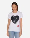 Lauren Moshi Wolf Safety Pin Heart In White