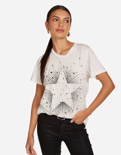 Lauren Moshi Wolf Stud Starburst In White