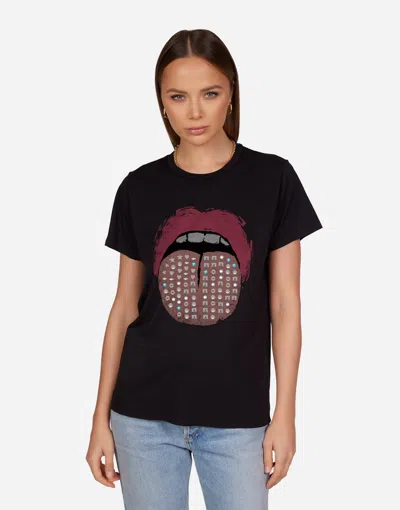 Lauren Moshi Wolf Vintage Stud Tongue In Black