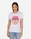 Lauren Moshi Wolf Vintage Stud Tongue In White