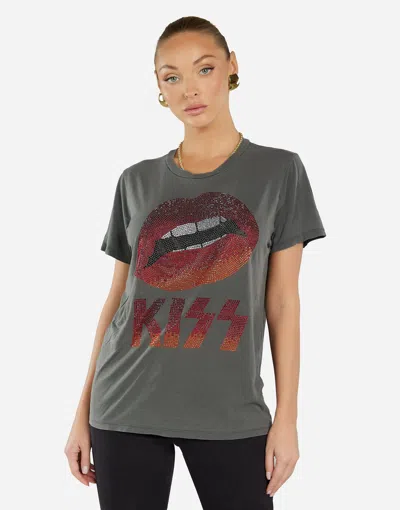 Lauren Moshi Wolf X Crystal Kiss Lip In Gray