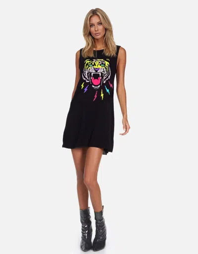 Lauren Moshi X Deanna X Neon Lightning Tiger In Black