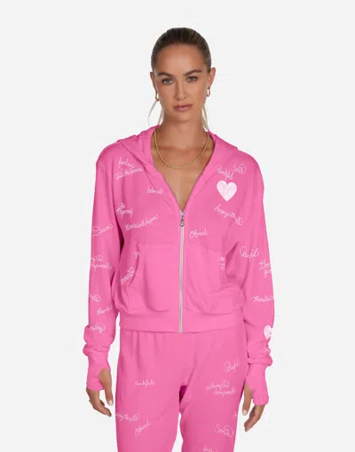 Lauren Moshi X Hezly X Happy Thoughts In Bright Pink
