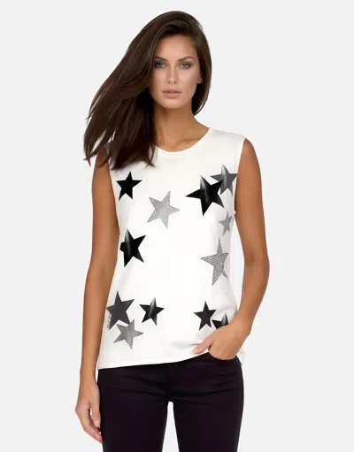 Lauren Moshi X Kel X Black Crystal Multi Stars In White