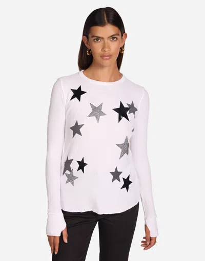 Lauren Moshi X Mckinley X Black Crystal Multi Stars In White