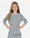 Lauren Moshi X Sticker Beans Rocky Allover Sticker Beans In Heather Grey