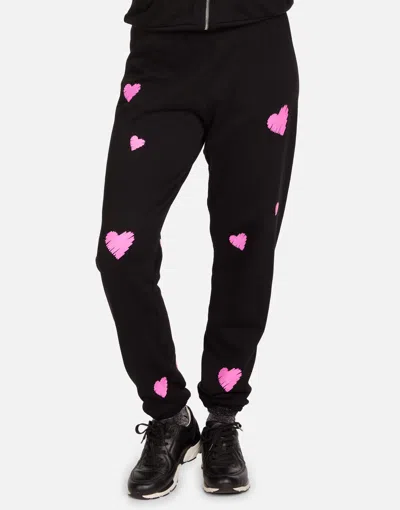 Lauren Moshi X Tanzy X Pink Scribble Heart In Black