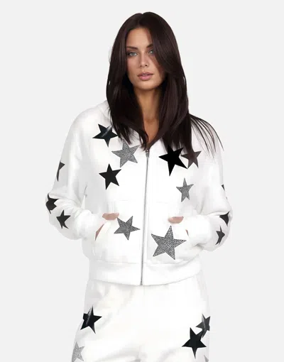 Lauren Moshi X Twyla X Black Crystal Multi Stars In White