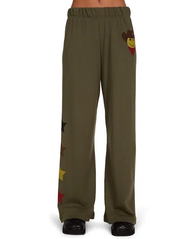 Lauren Moshi Yvette Cowboy Happyface Jogger In Green