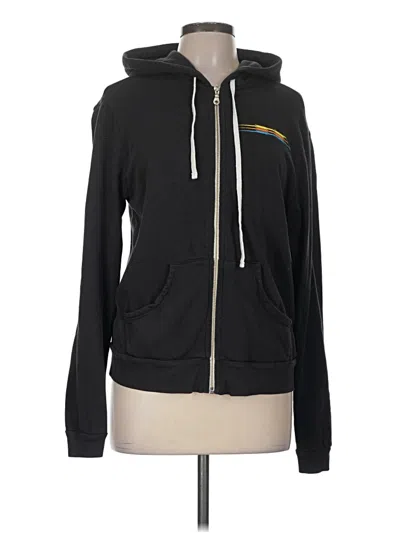 Pre-owned Lauren Moshi Zip Up Hoodie In Black