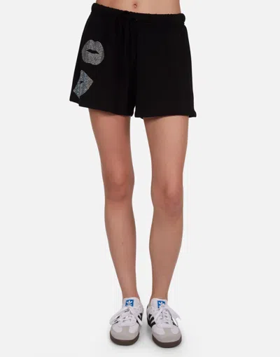 Lauren Moshi Zoa Crystal Multi Lips In Black