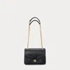 Laurèn Pebbled Small Bradley Convertible Bag In Black