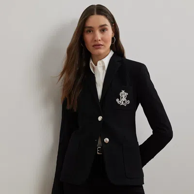 Lauren Petite Bullion Jacquard Blazer In Polo Black