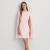 Lauren Petite Cape Georgette Cocktail Dress In Pink Opal