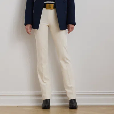 Lauren Petite Double-faced Crepe Sailor Pant In Mascarpone Cream