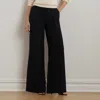 Lauren Petite Double-faced Georgette Wide-leg Pant In Black