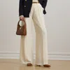 Lauren Petite Double-faced Georgette Wide-leg Pant In Mascarpone Cream