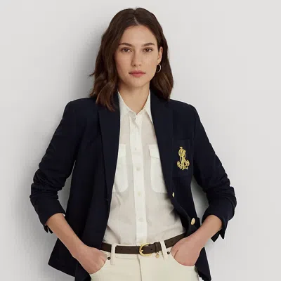 Lauren Petite Petite - Bullion Jacquard Blazer In Gold