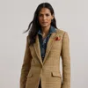 Lauren Petite Ralph Lauren Herringbone Linen-blend Tweed Blazer