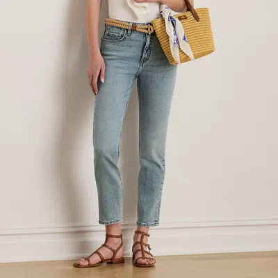Lauren Petite Ralph Lauren High-rise Straight Ankle Jean