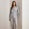 Lauren Petite Ralph Lauren Paisley Cotton-blend Jersey Sleep Set In Multi
