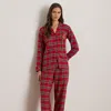 Lauren Petite Ralph Lauren Plaid Brushed Twill Sleep Set In Multi
