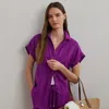 Lauren Petite Ralph Lauren Relaxed Fit Linen Short-sleeve Shirt